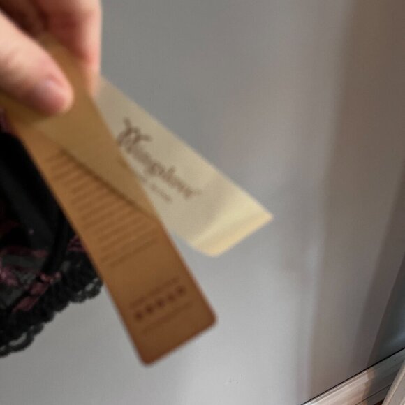 Wingslove lace bra size 44D Black & Pink Underwire Unlined NWT - Picture 5 of 10